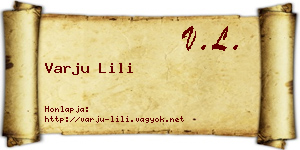 Varju Lili névjegykártya